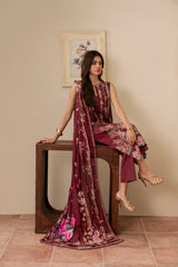 Resham Unstitched Cambric 3 Pcs Printed Suit D750