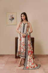 Resham Unstitched Cambric 3 Pcs Printed Suit D745