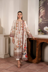 Resham Unstitched Cambric 3 Pcs Printed Suit D739