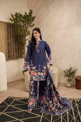Printed - Lawn - 3pc - D122