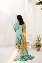 Printed - Linen - 3pc - D906