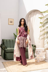 Embroidered - Printed - Lawn - 3pc - D780