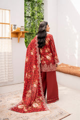 Embroidered - Printed - Lawn - 3pc - D771