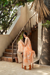 Printed - Lawn - 3pc - D144 - Tarracotta