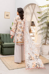 Embroidered - Printed - Lawn - 3pc - D773