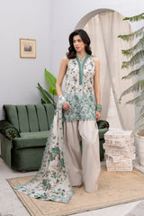 Embroidered - Printed - Lawn - 3pc - D778