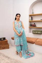 Embroidered - Printed - Lawn - 3pc - D774