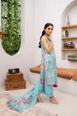Embroidered - Printed - Lawn - 3pc - D774