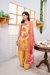 Embroidered - Printed - Lawn - 3pc - D777