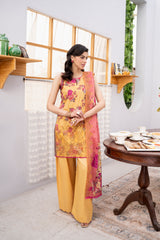 Embroidered - Printed - Lawn - 3pc - D777