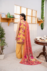 Embroidered - Printed - Lawn - 3pc - D777