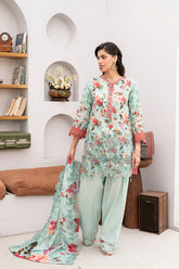 Embroidered - Printed - Lawn - 3pc - D772