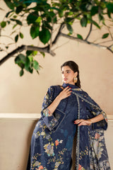 Printed - Lawn - 3pc - D142 - Blueberry - Pret