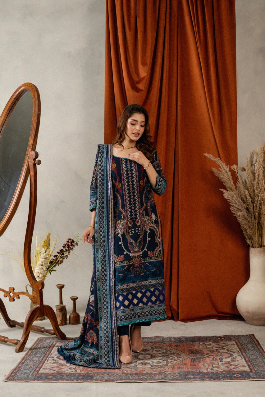 Printed - Dhanak - 3pc - D726