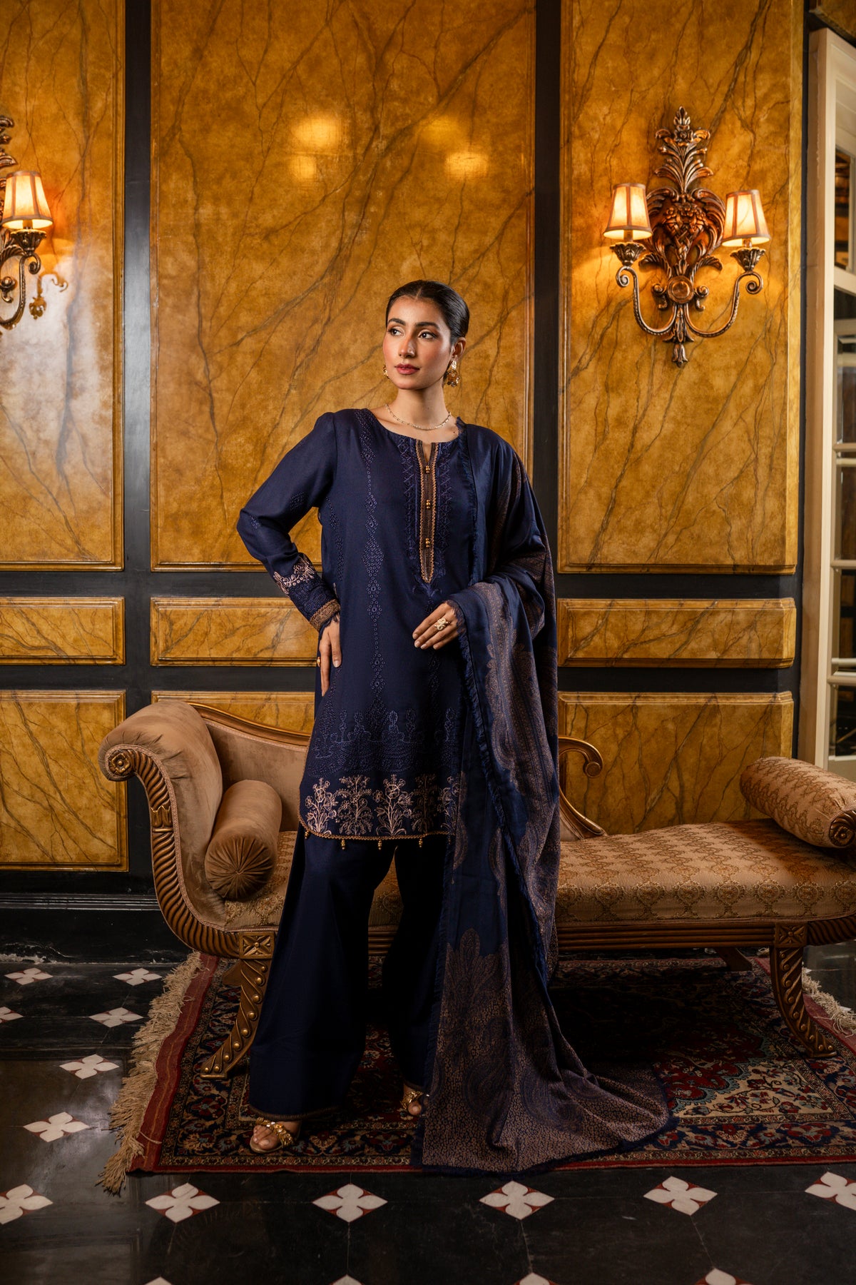 Embroidered - Exclusive - 3pc - Shaam (05)