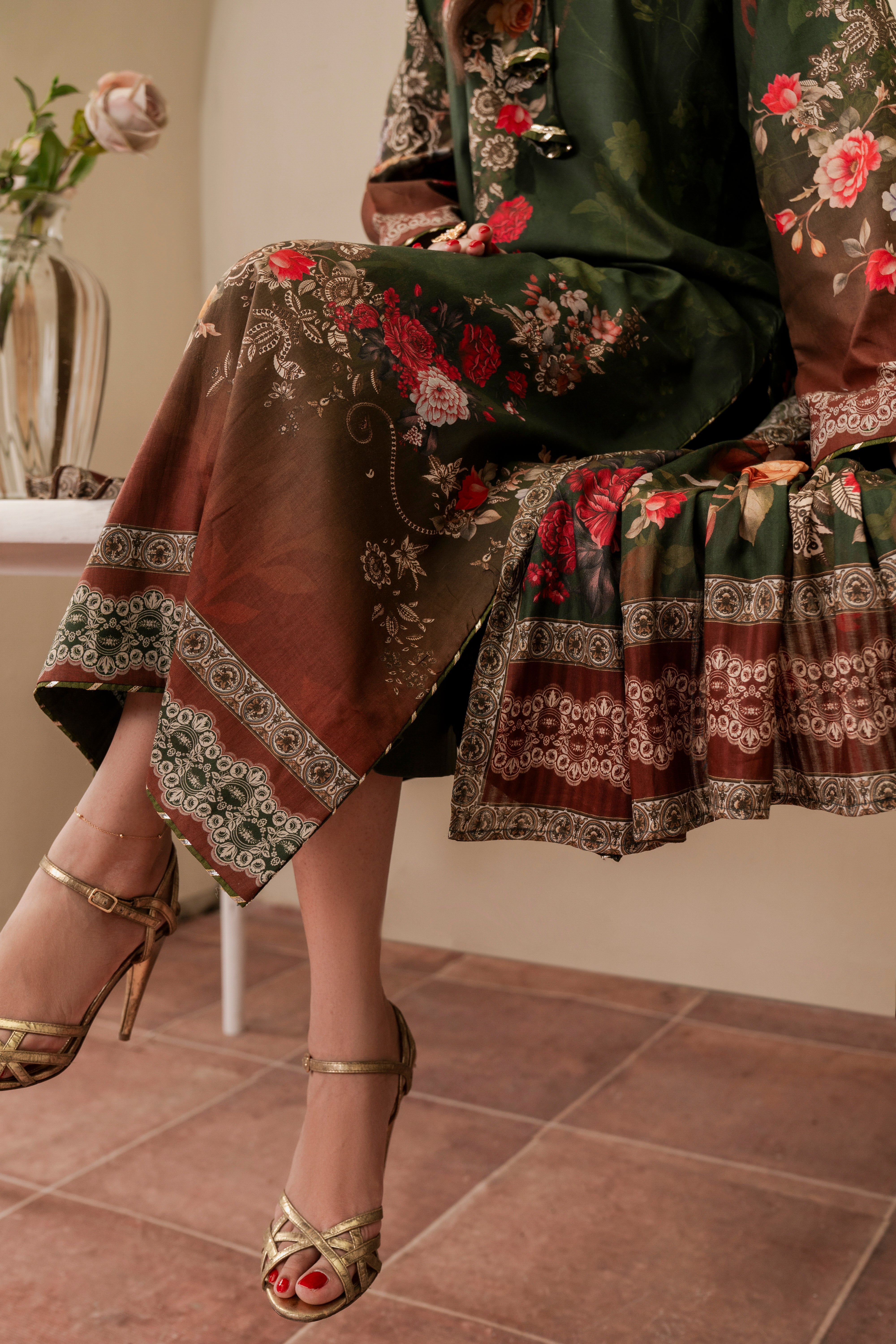 Resham Unstitched Cambric 3 Pcs Printed Suit D740