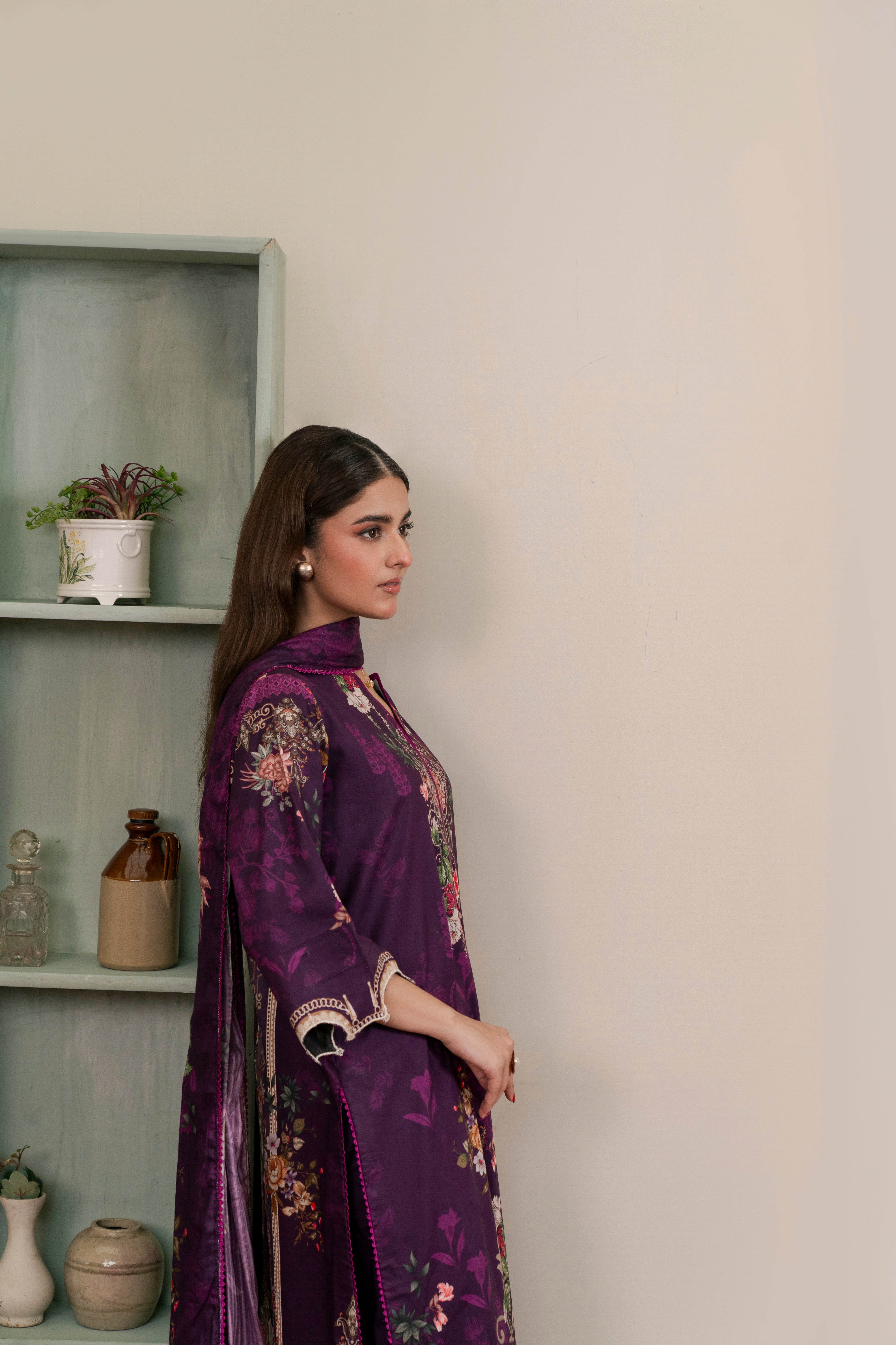 Resham Unstitched Cambric 3 Pcs Printed Suit D757