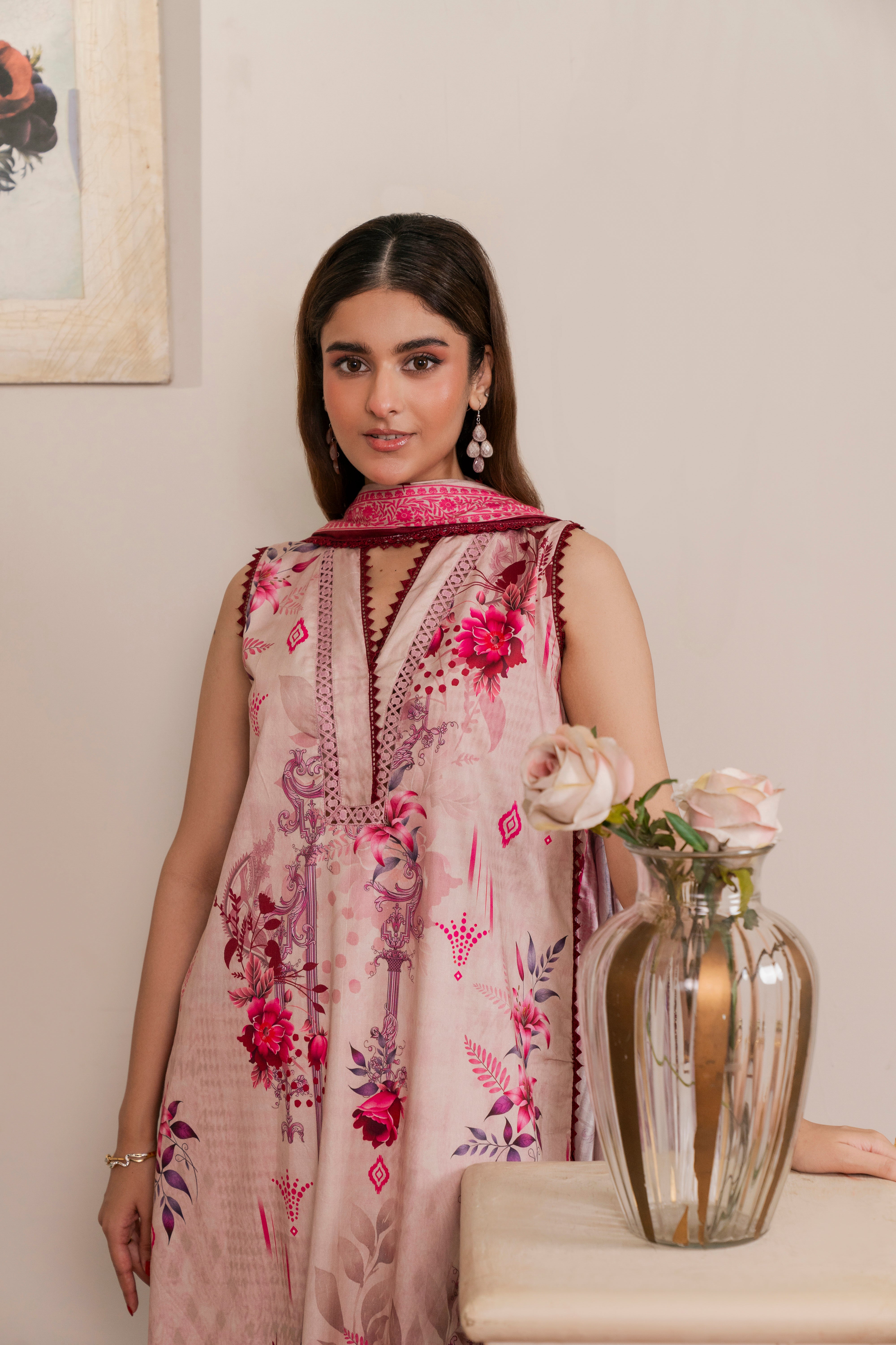 Resham Unstitched Cambric 3 Pcs Printed Suit D743