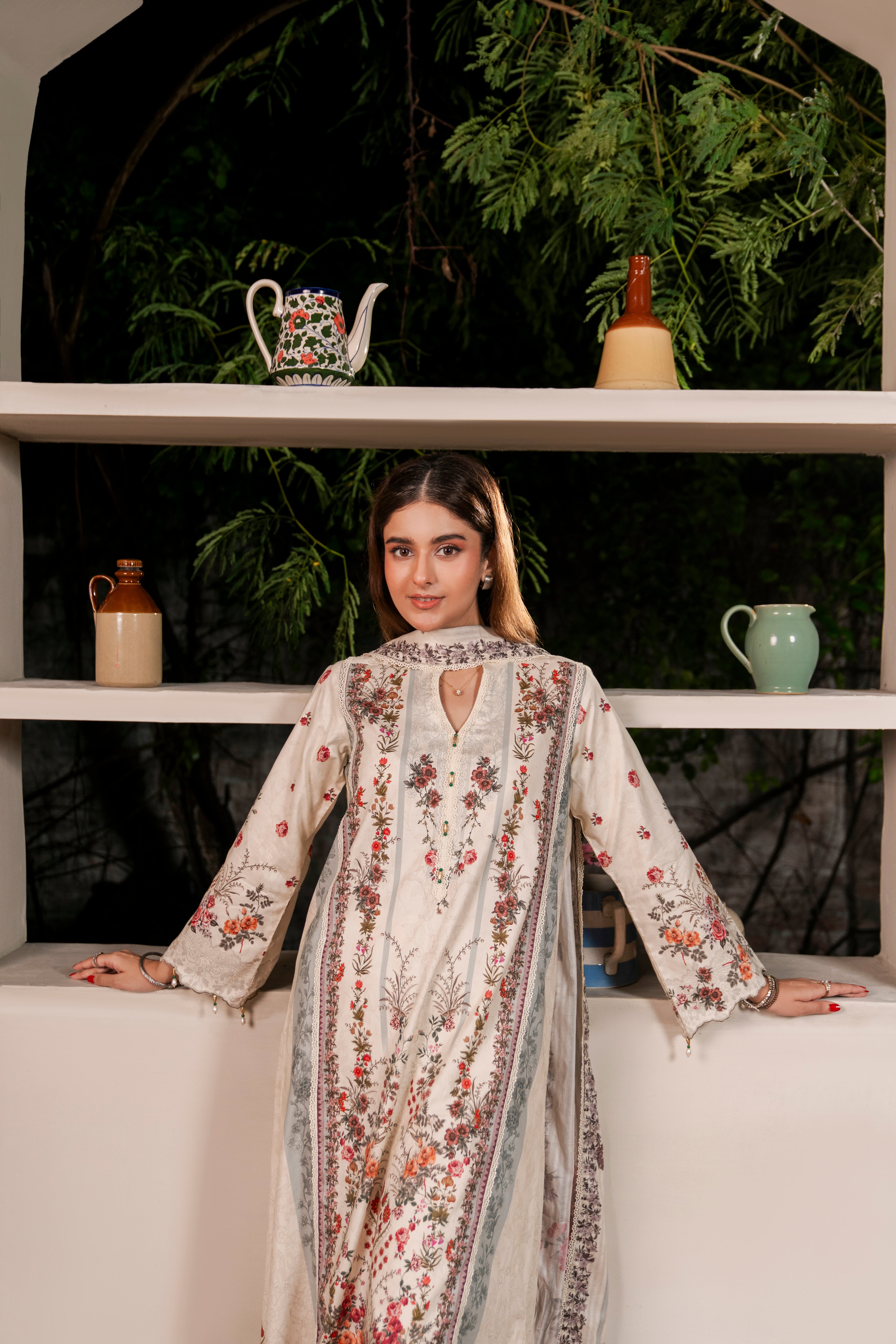 Resham Unstitched Cambric 3 Pcs Printed Suit D749