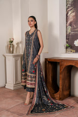 Resham Unstitched Cambric 3 Pcs Printed Suit D758