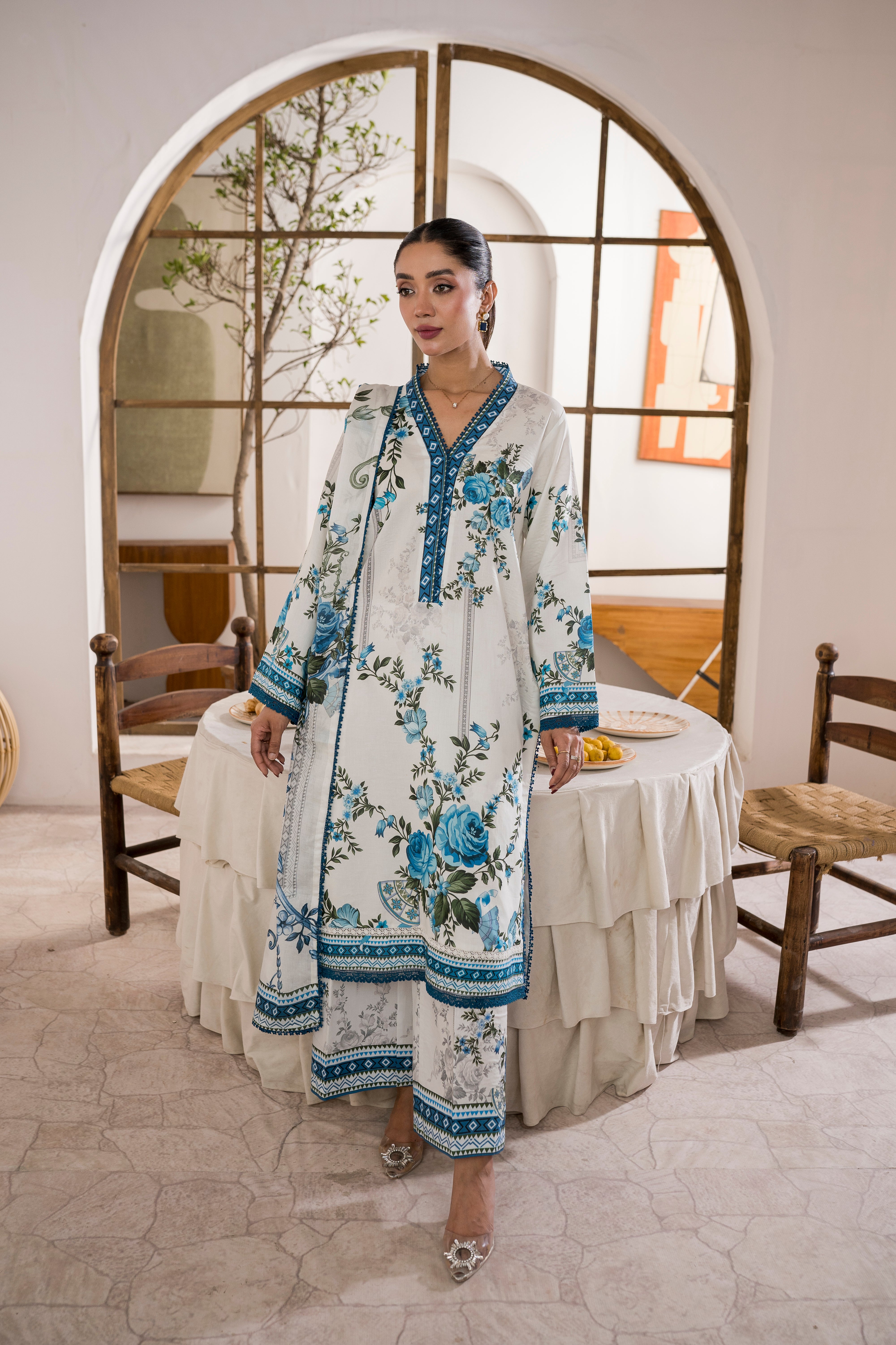 Printed - Lawn - 3pc - D154