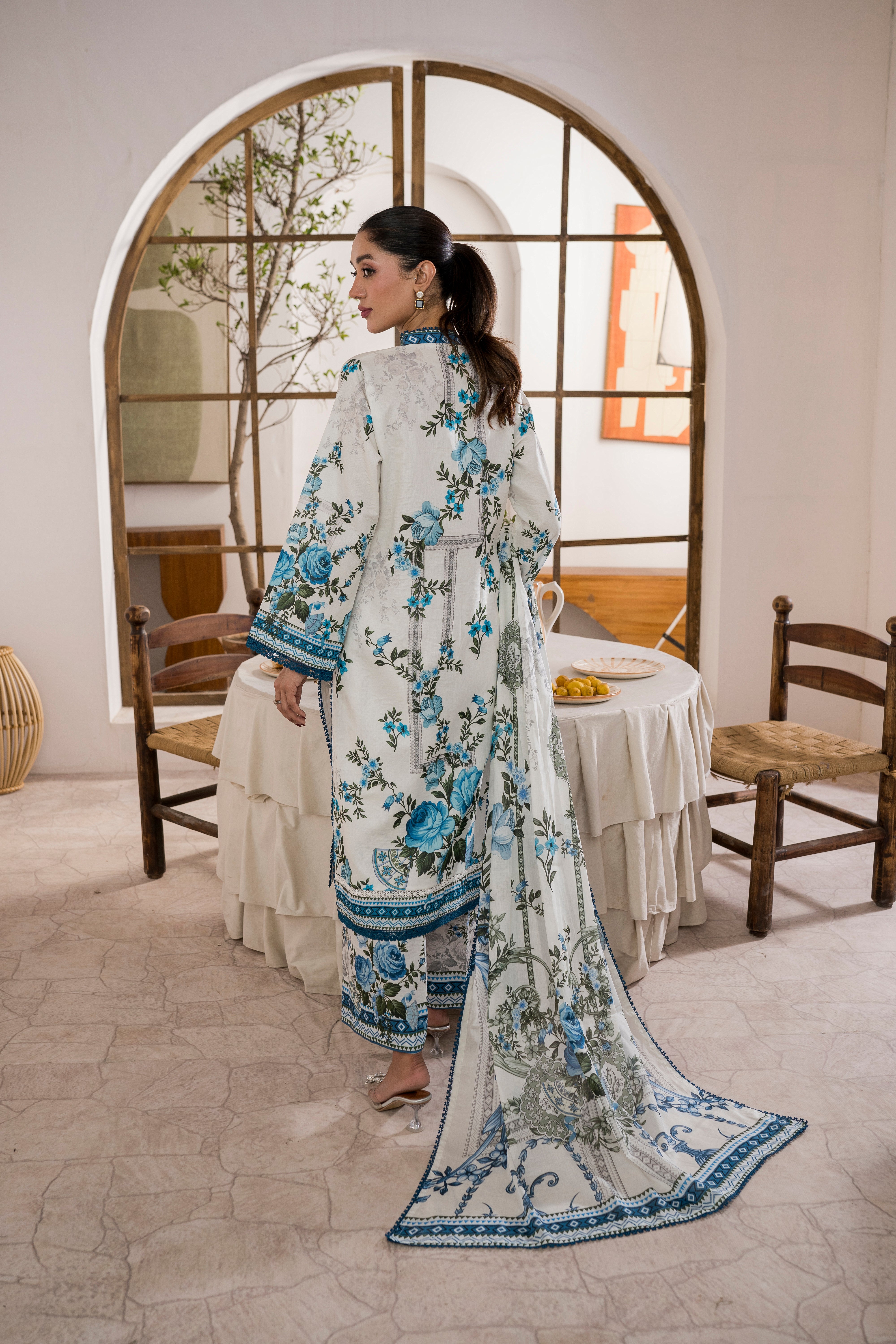 Printed - Lawn - 3pc - D154