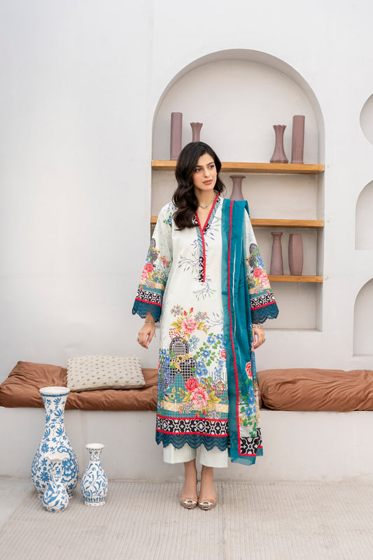 Printed - Lawn - 3pc - D111