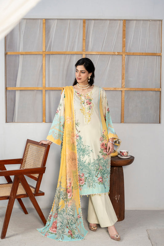 Printed - Lawn - 3pc - D116