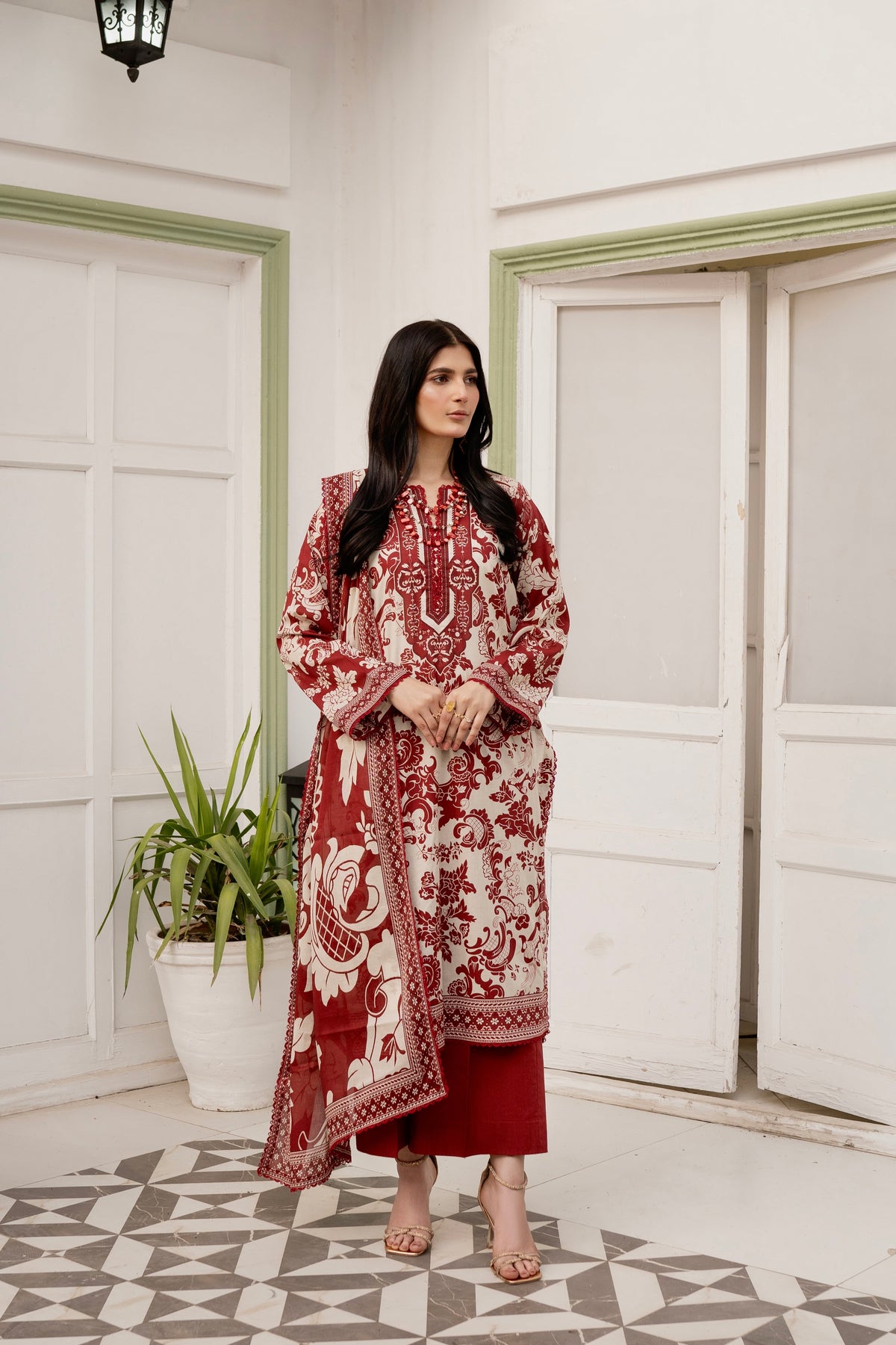 Printed - Lawn - 3pc - D08